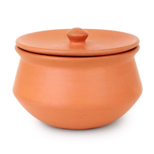 KSI Earthenware Desi Indian Clay Curd Pot Dahi Handi Self Cooling Terracotta Clay Curd Pot Earthenware Pot for Storage (700 ML)