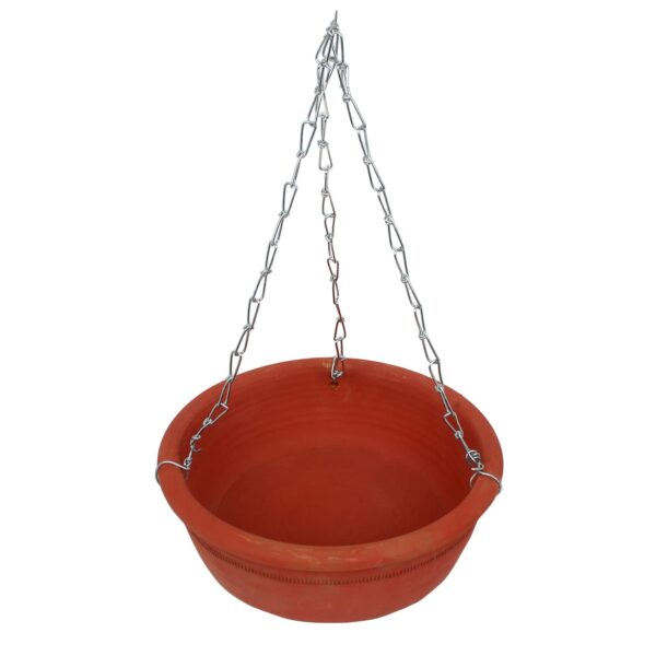 KSI Earthenware Hanging Bird Bath Bird Feeder Hanging Bird Water Feeder Natural Clay Bird Feeding & Watering Supplies for Balcony Garden (Hanging Pot)