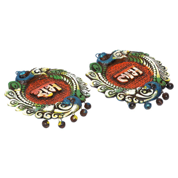 KSI /Shubh Labh Wall hanging Showpiece Terracotta Handmade Door Hanging Wall Hanging Sculptures for Home Decor Artifacts for Door Office & Temple