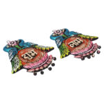 KSI Shubh Labh Wall hanging Showpiece Terracotta Handmade Door Hanging Wall Hanging Sculptures for Home Decor Artifacts for Door Office Temple