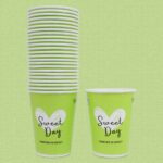 KSI Disposal Paper Glass Biodegradable Eco Friendly Water Glass for Drinking Leak Proof Disposable Glass for Cold Drinks