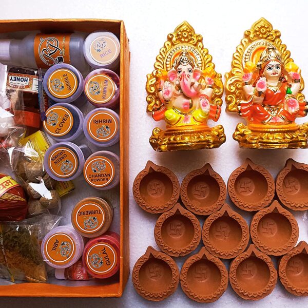 KSI Puja Samagri & Decoration kit | Complete Item of Puja Kit for Navratra, Ambe & Durga Pooja, Diwali Festival (Multi)