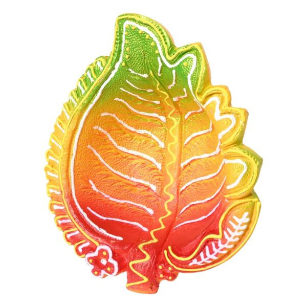 Diya Big Size Designer And Colorful Diya Made Of Clay For Whole Night Burning Mitti Ka Diya For Home Diwali Decoration, Multicolor, L15.5 X W13.5 X H5.5