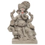 Eco Friendly Ganesha Idol, Ganpati Murti For Home Visarjan, Water Soluble Ganpati Idol 8.6 Inches, Lalbagh