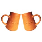 Terracotta Clay Beer Mug 600Ml Pack Of 2 Handmade Mitti Ke Beer Mug Ecofriendly Rustic Clay Beer Mugs Selfcooling For Refreshing Beverages Ideal For Home And Bar