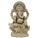 Product Summary: Eco Friendly Ganesha Idol, Ganpati Murti For Home Visarjan, Water Soluble Ganpati Idol 7.5 Inches, Mushak Ganesh Without Paint