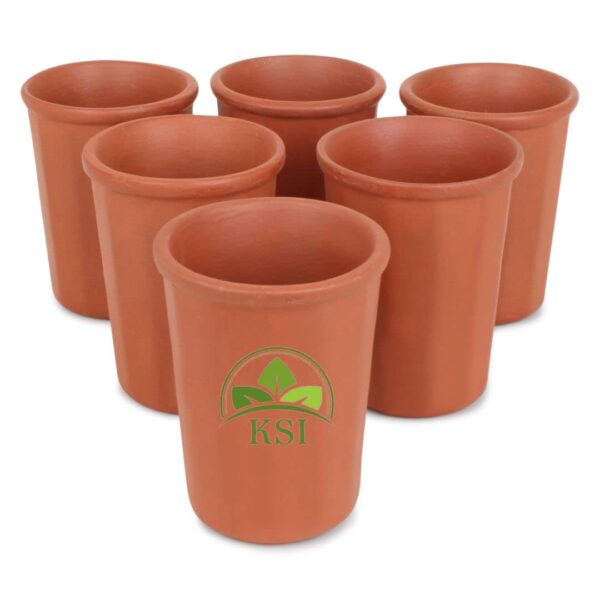 Handmade Clay Cups Set Of 6, 225 Ml Earthen Glass For Drinking Water Milk Tea Coffee Serving Cup Mitti Ke Glass