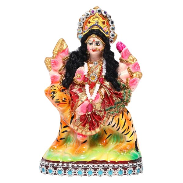 Ecofriendly Durga Maa Idol Goddess Nav Durga Mata Statue Devi Sherawali Mata Murti For Puja