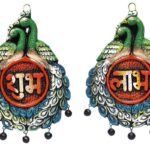 Shubh Labh Wall Hanging Showpiece Terracotta Handmade Door Hanging Wall Hanging Sculptures For Homedecor Artifacts For Door Office And Temple,