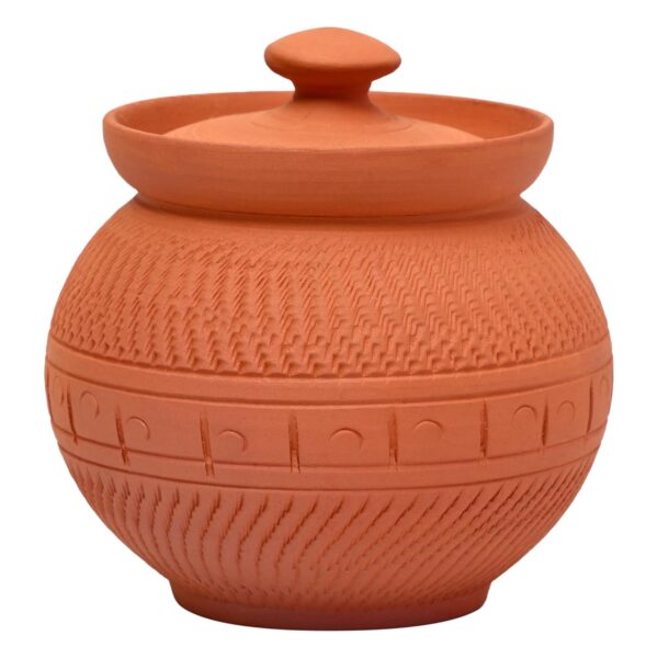 Handmade Terracotta Clay Sugar Pot Multipurpose Milk, Coffee, And Sugar Storage Pot Natural, Ecofriendly, Nontoxic, Rustic Serveware Enhances Dining Decor 300 Ml Capacity