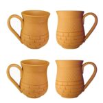 Handcrafted Mitti Clay Cup, Mug, Natural Handmade Earthen Clay Kulhad, Kullar, Chai Ke Cup Pack Of 4, 225 Ml