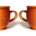 Handcrafted Mitti Clay Coffee Mugs And Tea Cups Handmade Clay Coffee Mug Set Chai Ke Cup Pack Of 2, 225 Ml Each