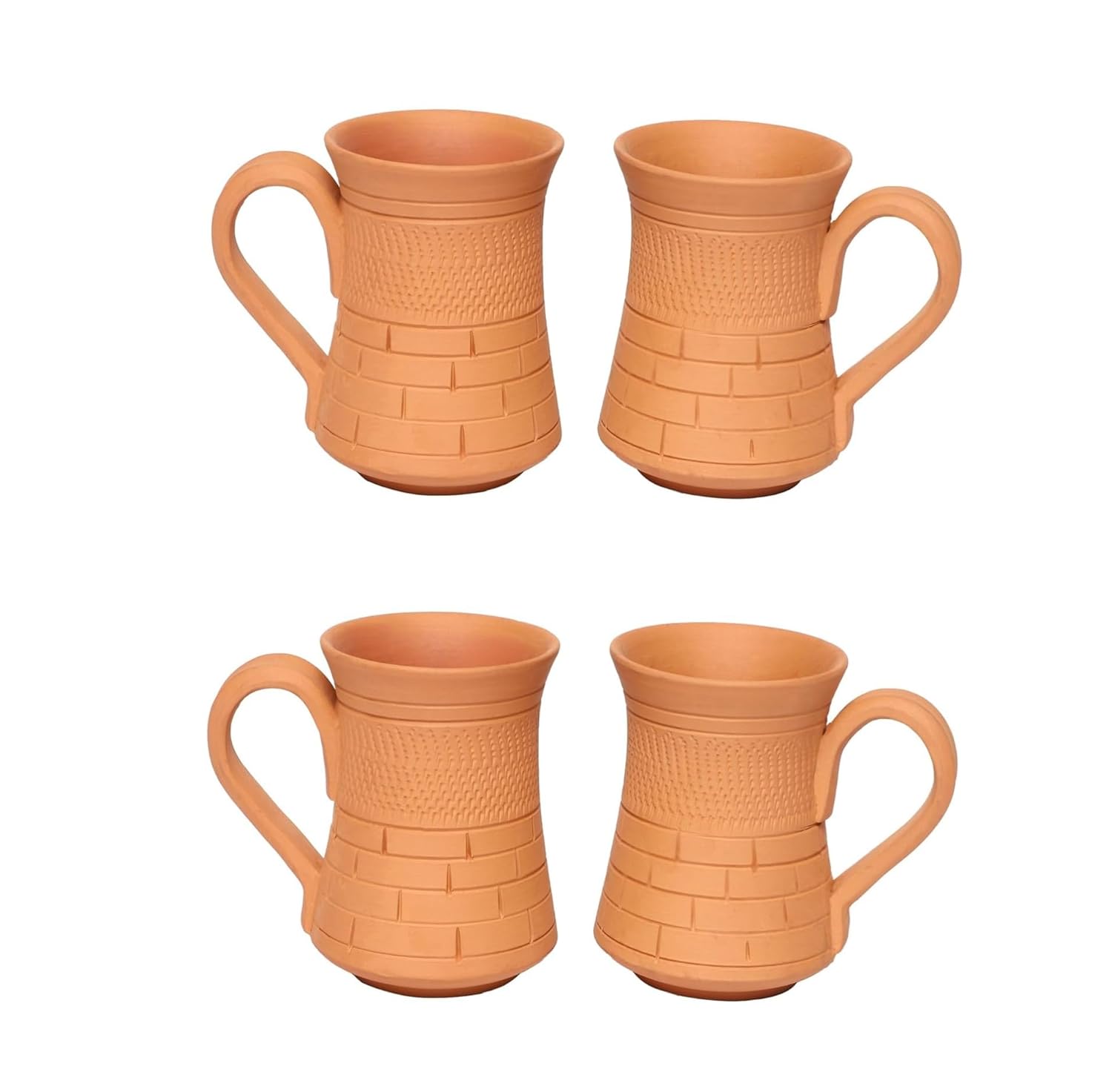 B0CRFB71ZC_KQ4GEYQJXV_2025-12-02_1.jpg Handcrafted Mitti Clay Cup, Mug Set Of 4, 210Ml Natural Handmade Earthen Clay Kulhad, Kullar For Tea, Coffee, Milk, Hot Beverages Ecofriendly, Nontoxic, Traditional Indian Design - Image 1