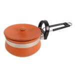 Handmade Clay Tadka Pan 700Ml Natural Mitti Frying Pan With Lid For Healthy, Flavorrich Cooking