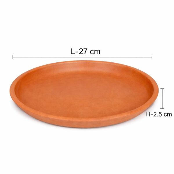 Handmade Terracotta Clay Dinner Set Traditional Mitti Ki Thali With Serving Bowl Pickle Bowl Spoon And Glass Dining Plate Set