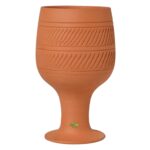 Terracotta Wine Glass Ecofriendly Handmade Clay Glass Set Of 2 225Ml Natural Earthenware Glasses For Red Wine Organic Terracotta Glassware For Dining And Home Use