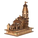 Ram Mandir Ayodhya Model 3D Replica Handcrafted Wooden Traditional Temple Medium