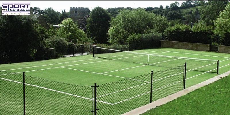 tennis court fencing installation