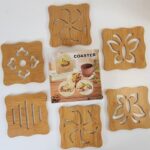 Bamboo Coaster - 6PC placemat 10CM * 10 CM - 6 Pieces Coaster Set - Nice and Decent Design