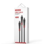Kingleen K11 Factory Price Silicone Quick Charging Cable Multi-Functional USB Type-C Charger Cable 3 in 1 Fast Charging 1.2m Cord