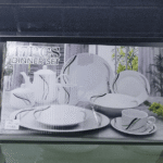 47pcs dinner set | Microwave & Dishwasher Safe | Bone-Ash Free | Crockery Set for Dining & Gifting | Plates & Bowls