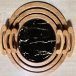 YW25-16 - RM02-RW - Bamboo handle round 3pcs black