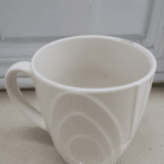 YW04-08 - White Check Coffee Mug, Ceramic Mugs to Gift to Best Friend, Tea Mugs, Microwave Safe Coffee Mugs, Ceramic Tea Cups