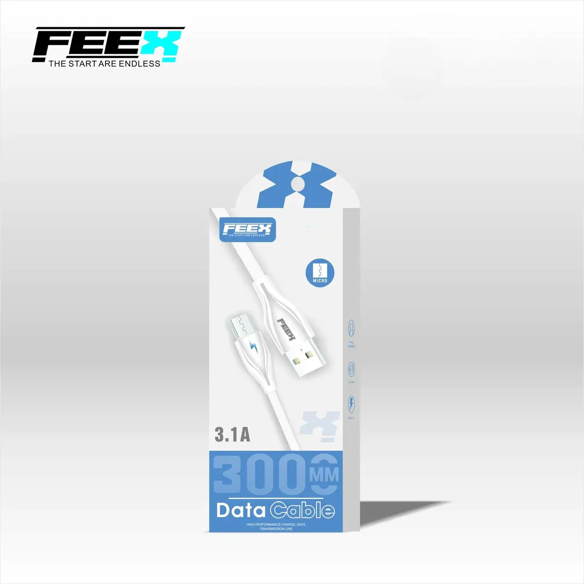 afweDyf5HCIzZMeD45mhu5FHZSdtukDB1TO8rLLb Feex F26 - 3M - 3000MM - Fast Charging Lightning Cable 3.1 A - Image 1