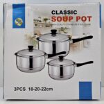 YW08-11 - 3PC Cooking Pots Set - 18 - 20 - 22 cm
