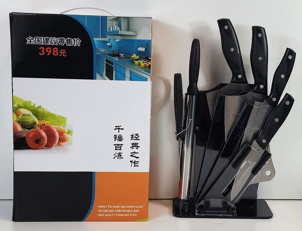 ucEjJj3a8v0zn9AdgnsxwDconcpdVzw3RxoSNFv4 (1) (1) 398 - High Quality Stainless Steel - 6 Pieces - Kitchen Knife Set - Professional and Home Use - Image 1