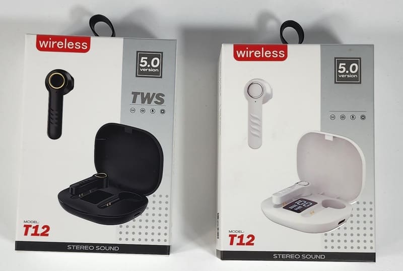 7QFhVzeBw9WhohDS3Y7P1d6PoHapdwg2crj0IqzA (1) Wireless T12 Bluetooth Ver 5.0 Stereo Sound LED Display - Headphone / Earphone / Earbud with Build-In Mic - Image 1