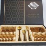 Stainless Steel Gold Polished - High Quality 36 PCS Cutlery Set - Luxurious Gift Box Set Kitchenware / Homeware / Giftpack