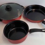 TK-06 - 3 Piece Non-Stick Aluminium Cooking Set - Fry Pan / Saucer / Cooking Pot - Top Quality Cookware