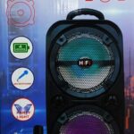 2 x 8" Bluetooth Wireless Speaker 2000W PMPO Mic and Remote DS-2802 + 3" Tweeter FM Radion Remote Control