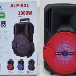 1000W PMPO ALP-801 Bluetooth Wireless 8 Inches Speaker Portable Speaker with Mic and Retmote / FM Radion / SD Card / USB / AUX